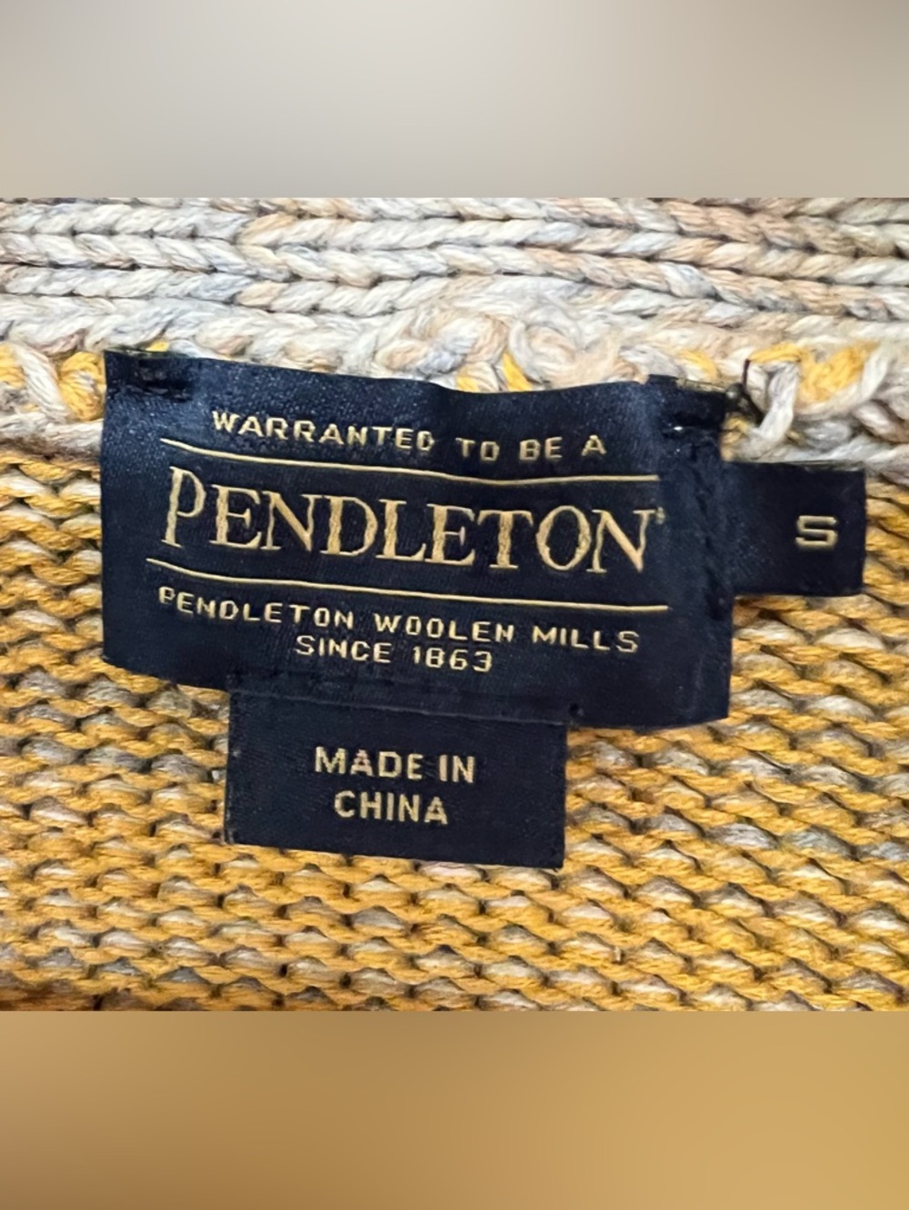 Pendleton-Monterey,Multicolor Aztec Shawl Collar Cardigan–Womens Small-No‎ Belt - Picture 2 of 5